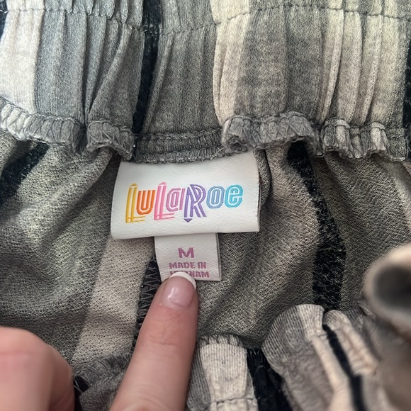 Lularoe size medium striped dressy shorts - Picture 3 of 5